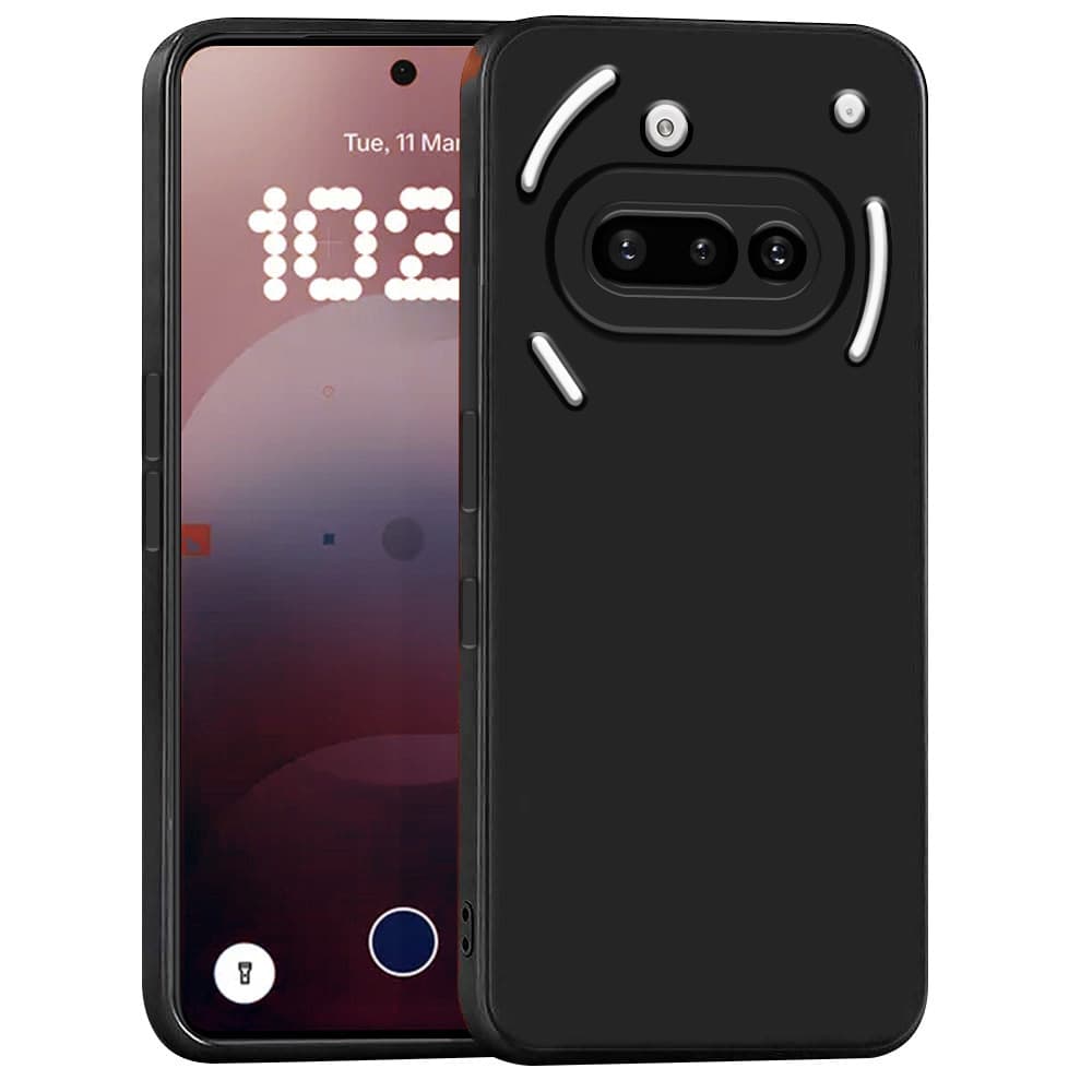 Casotec Back Case Cover for Nothing Phone (3a) 5G | Full Camera Protection | Liquid Silicon Case | Flexible Bumper Case for Nothing Phone (3a) 5G (Black)
